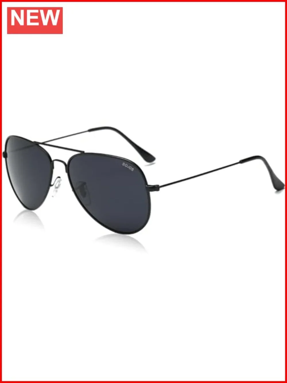 Polarized Aviator Sunglasses with Metal Frames for Men Women